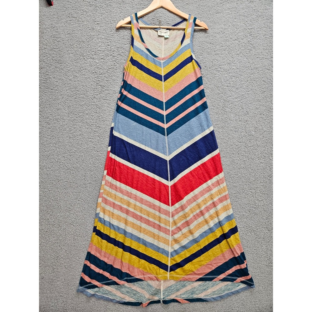 Saturday Sunday Anthropologie Maxi Dress XS Multicolor Striped Chevron Boho Tank